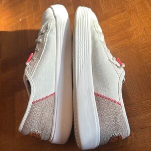 Hey Dude Women’s Cody Craft Linen White 10 Wide Slip-on Sneakers